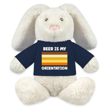 Bier ist meine Orientierung - MiniFeet® RecycelHase® Creme - French Navy - Vorne