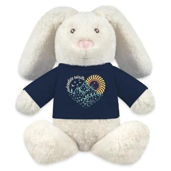 Das Abenteuer wartet auf Sie – leuchtende Nachtwanderungsatmosphäre - MiniFeet® RecycelHase® Creme - French Navy - Vorne