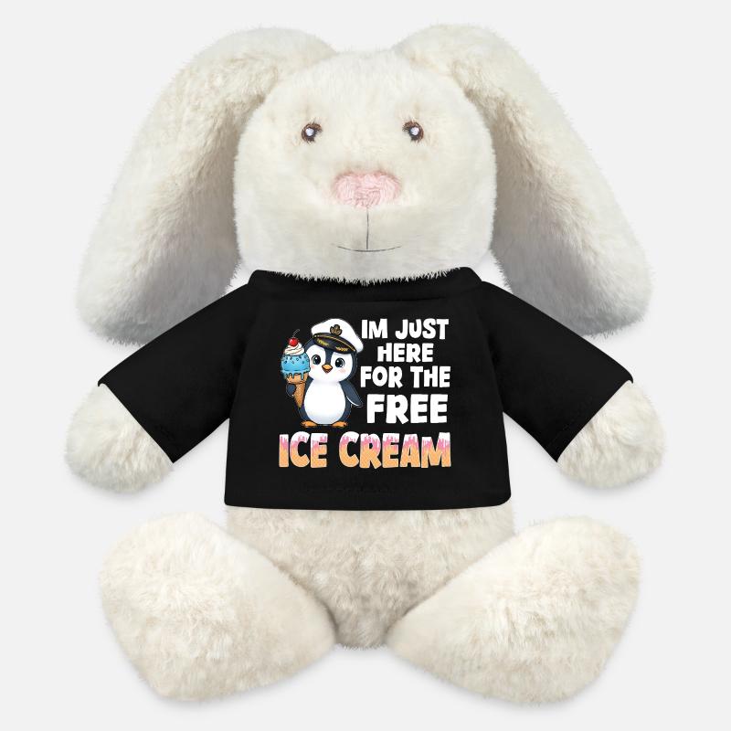 Penguin Captain Tee - MiniFeet® RecycelHase® Bunny Cream - black