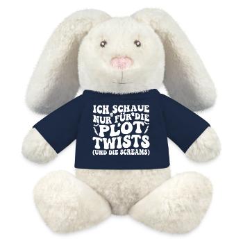 Ich schaue nur für die Plot Twists - MiniFeet® RecycelHase® Creme - French Navy - Vorne