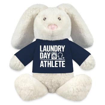 Laundry Day Athlete Wäsche Humor - MiniFeet® RecycelHase® Creme - French Navy - Vorne