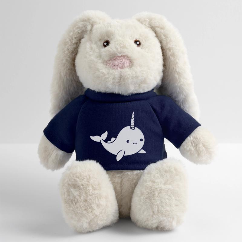 narval Lapin en peluche recyclé MiniFeet® Crème