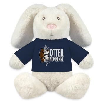 Otter Nonsense Funny Pun Otter Love Saying - MiniFeet® RecycelHase® Bunny Cream - french navy - Front
