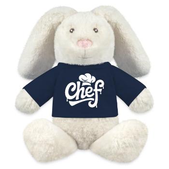 Chef Graffiti Küchenlogo - MiniFeet® RecycelHase® Creme - French Navy - Vorne