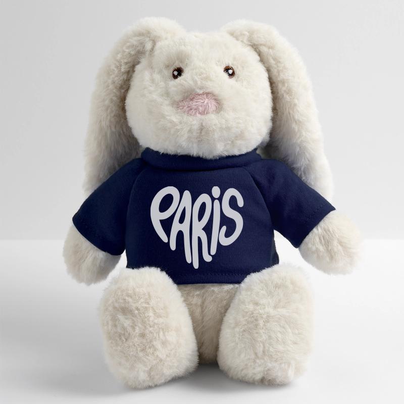 Paris Graffiti-Skript Logo herzförmig MiniFeet® RecycelHase® Creme