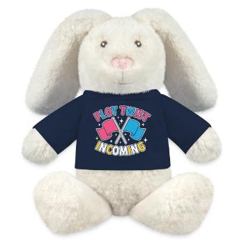 Geschlechter-Enthüllung Plot-Twist – Team Pink Team - MiniFeet® RecycelHase® Creme - French Navy - Vorne