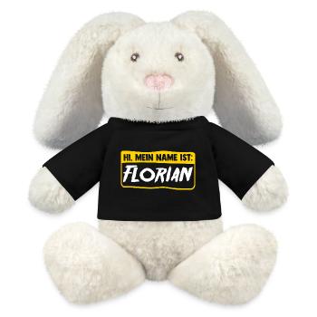Florian - MiniFeet® RecycelHase® Bunny Cream - black - Front