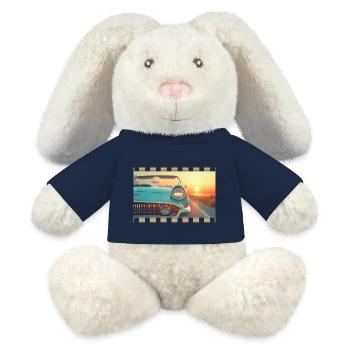 Retro convertible in cinematic sunset - MiniFeet® RecycelHase® Bunny Cream - french navy - Front