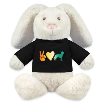Dog German Shepherd - MiniFeet® RecycelHase® Bunny Cream - black - Front