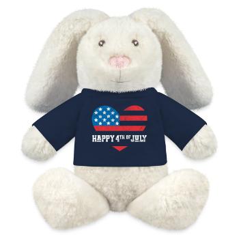 Happy 4th of July - MiniFeet® RecycelHase® Bunny Cream - french navy - Front