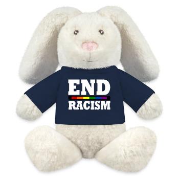 End Racism - MiniFeet® RecycelHase® Creme - French Navy - Vorne