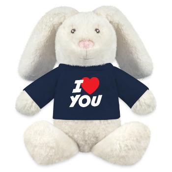 Ich liebe dich - MiniFeet® RecycelHase® Creme - French Navy - Vorne