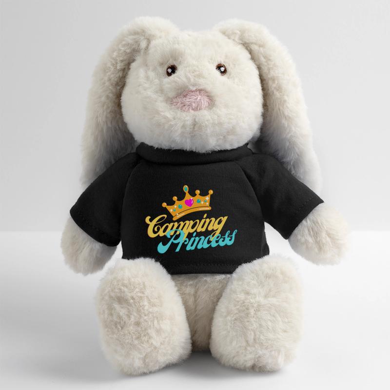 Camping Princesse Lapin en peluche recyclé MiniFeet® Crème
