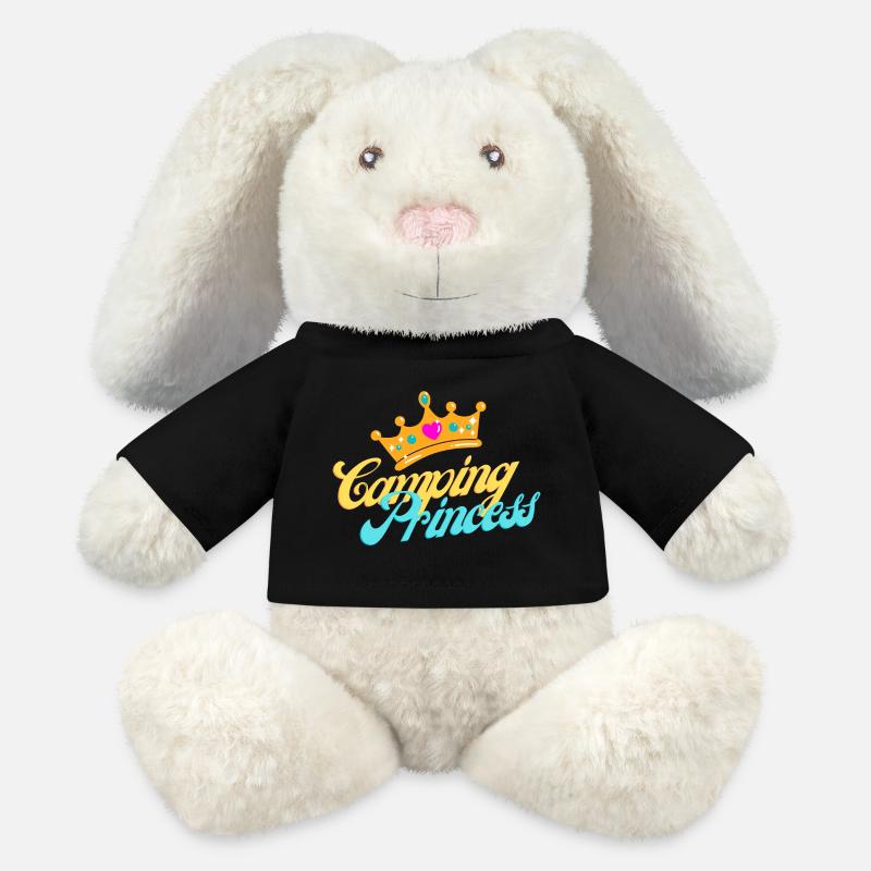 Camping Princess - MiniFeet® RecycelHase® Bunny Cream - black