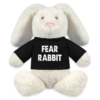 Fear Rabbit - MiniFeet® RecycelHase® Creme - Schwarz - Vorne
