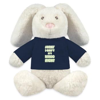 Bingo - Lapin en peluche recyclé MiniFeet® Crème - bleu marine - Devant