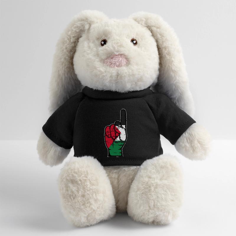 Drapeau de la Palestine numéro 1 utilisé Lapin en peluche recyclé MiniFeet® Crème