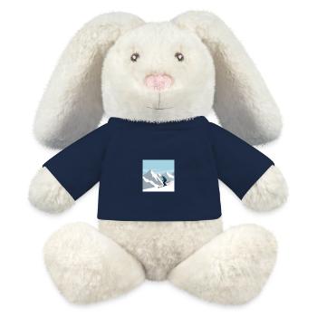 Die Faszination des Skifahrens in den Alpen - MiniFeet® RecycelHase® Creme - French Navy - Vorne