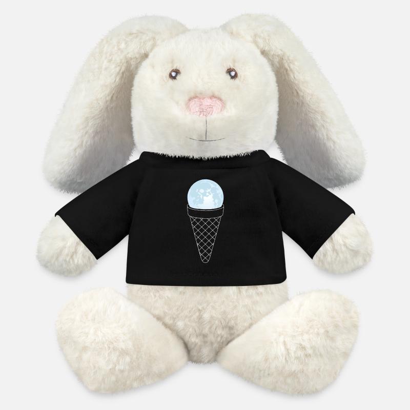 Mond und Eis - MiniFeet® RecycelHase® Creme - Schwarz