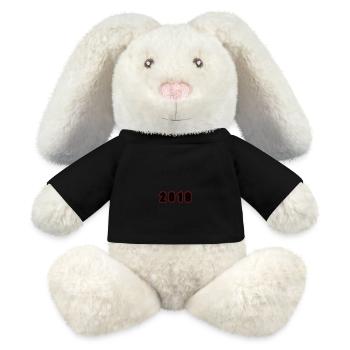 2019 Year Birthday - MiniFeet® RecycelHase® Bunny Cream - black - Front