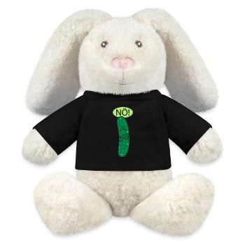 Saure Gurke (b) - MiniFeet® RecycelHase® Creme - Schwarz - Vorne