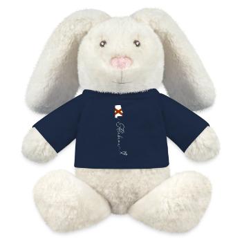 Alabama Flag Croix Sautoir Rouge Fierté Sud USA - Lapin en peluche recyclé MiniFeet® Crème - bleu marine - Devant