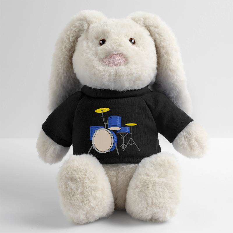 percussion Lapin en peluche recyclé MiniFeet® Crème