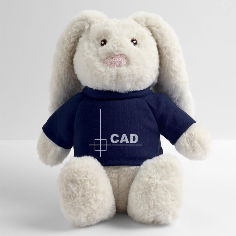 Conception technique minimale CAD Designer Lapin en peluche recyclé MiniFeet® Crème