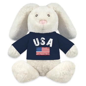 USA Flag - MiniFeet® RecycelHase® Bunny Cream - french navy - Front