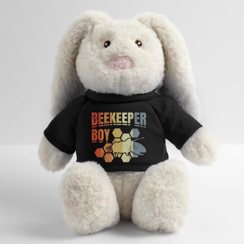 Funny beekeeper boy MiniFeet® RecycelHase® Bunny Cream