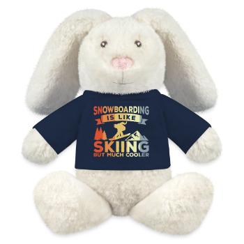 Snowboarding joke - MiniFeet® RecycelHase® Bunny Cream - french navy - Front