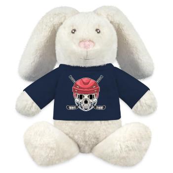 Totenkopf Eishockey Eishockeyschläger - Lapin en peluche recyclé MiniFeet® Crème - bleu marine - Devant