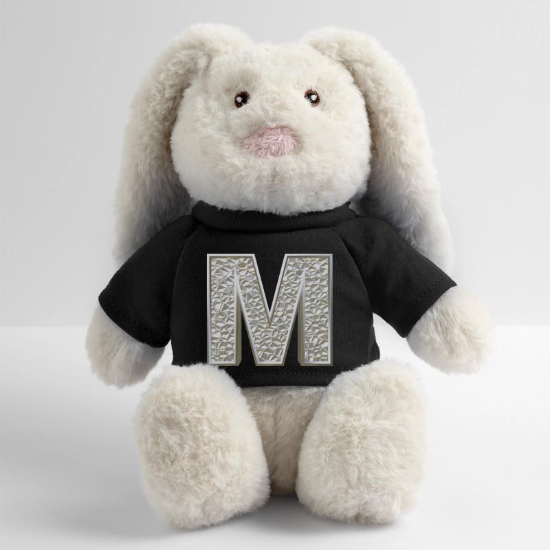 M, letter, letter M, initial, initial M, monogram, MiniFeet® RecycelHase® Bunny Cream