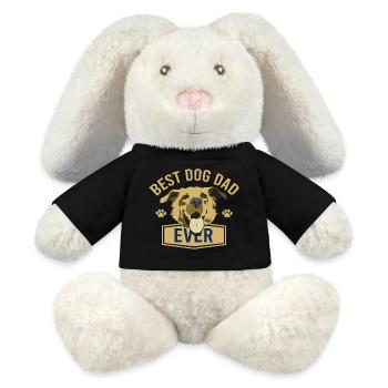 Best DOG DAD - MiniFeet® RecycelHase® Creme - Schwarz - Vorne