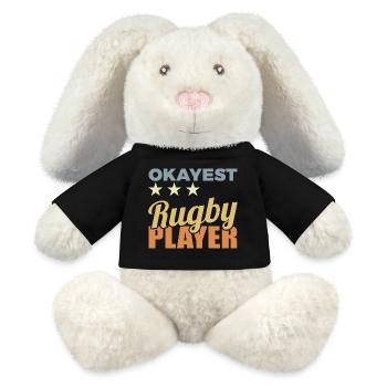Durchschnittlicher Rugbyspieler - MiniFeet® RecycelHase® Creme - Schwarz - Vorne