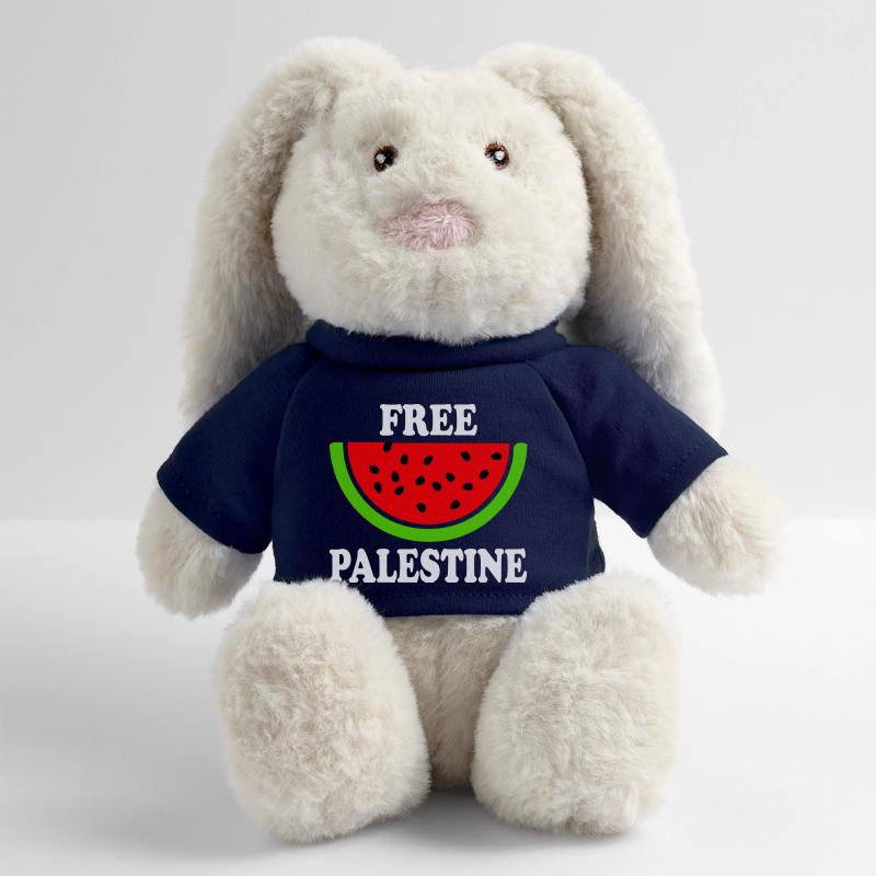 Palestine libre - melon pastèque Lapin en peluche recyclé MiniFeet® Crème