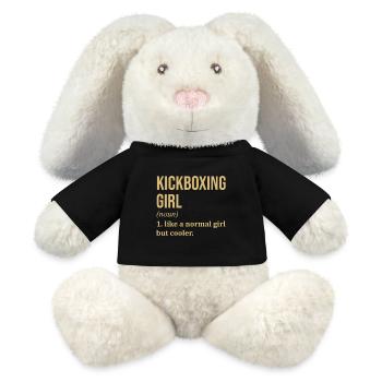 Kickboxing - Lapin en peluche recyclé MiniFeet® Crème - noir - Devant