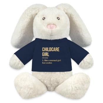 Garde d’enfants - Lapin en peluche recyclé MiniFeet® Crème - bleu marine - Devant