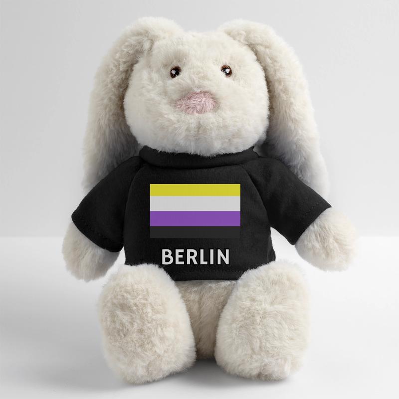 Non binary Pride Flag Berlin MiniFeet® RecycelHase® Bunny Cream