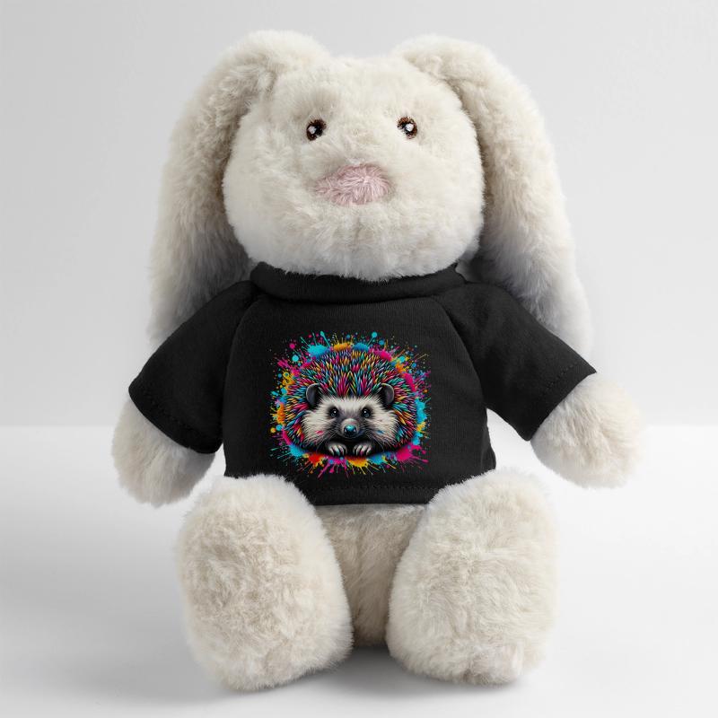 Hérisson Lapin en peluche recyclé MiniFeet® Crème