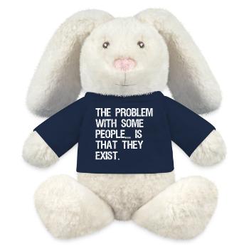 the problem with some people is that they exist - MiniFeet® RecycelHase® Bunny Cream - french navy - Front