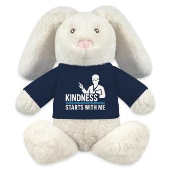 Anti-mobbing-freundlichkeit, Stehen Sie - MiniFeet® RecycelHase® Creme - French Navy - Vorne
