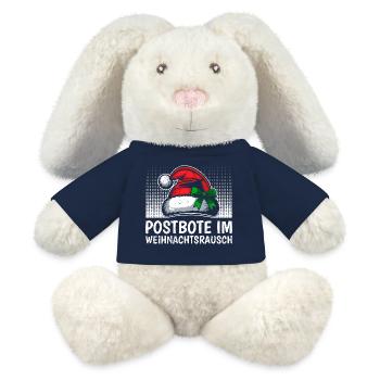 POSTBOTE IM WEIHNACHTSRAUSCH Lustiges - MiniFeet® RecycelHase® Creme - French Navy - Vorne