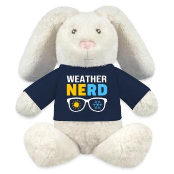 Sturm Meteorologie Meteorologe Tornado - MiniFeet® RecycelHase® Creme - French Navy - Vorne