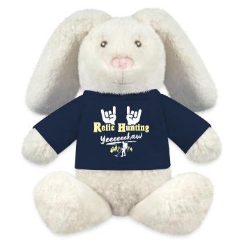 Détecteur de reliques Sondes détecteurs de métaux - Lapin en peluche recyclé MiniFeet® Crème - bleu marine - Devant