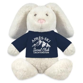Apres Ski Social Club Liechtenstein Skifahren - MiniFeet® RecycelHase® Creme - French Navy - Vorne
