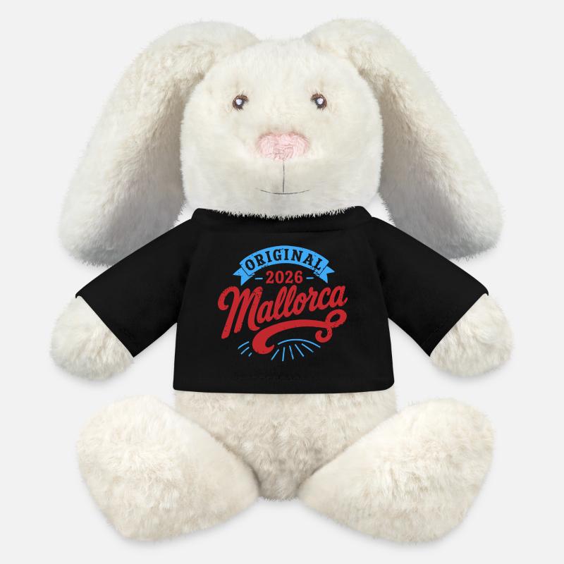 Malle 2026 Original 2026 Mallorca - MiniFeet® RecycelHase® Creme - Schwarz