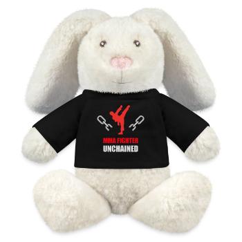 MMA Cage Fighter Combat Sport - MiniFeet® RecycelHase® Bunny Cream - black - Front