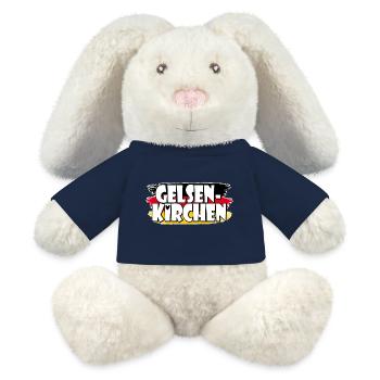 Pavillon : Gelsenkirchen, Allemagne - Lapin en peluche recyclé MiniFeet® Crème - bleu marine - Devant