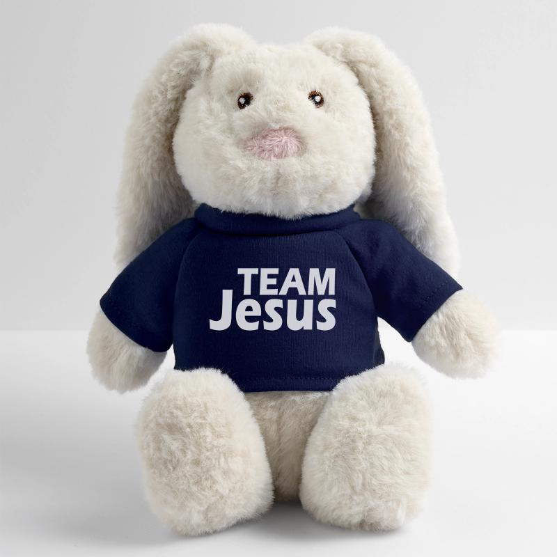 Team jesus Lapin en peluche recyclé MiniFeet® Crème